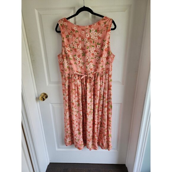 Floral Pink Sleeveless Dress - Picture 2 of 7